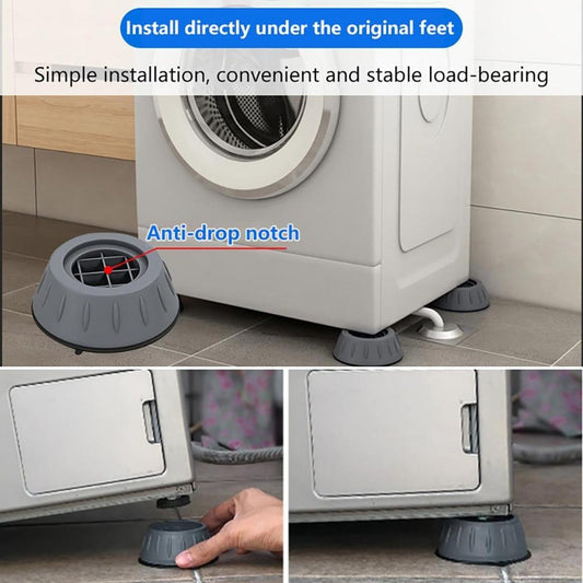 Shock absorbing anti-vibration rubber pads suitable for washing machines, dryers and refrigerators