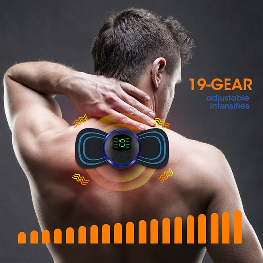 Portable USB Rechargeable EMS Neck Massager for Pain Relief