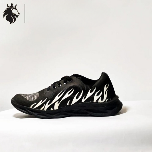 Top view of lightweight boys athletic sports shoes