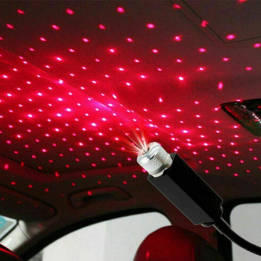 Car Roof USB Star Projection Light Red LED