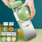 10-in-1 multifunctional vegetable cutter and grater with stainless steel blades for slicing grating shredding vegetables and fruits