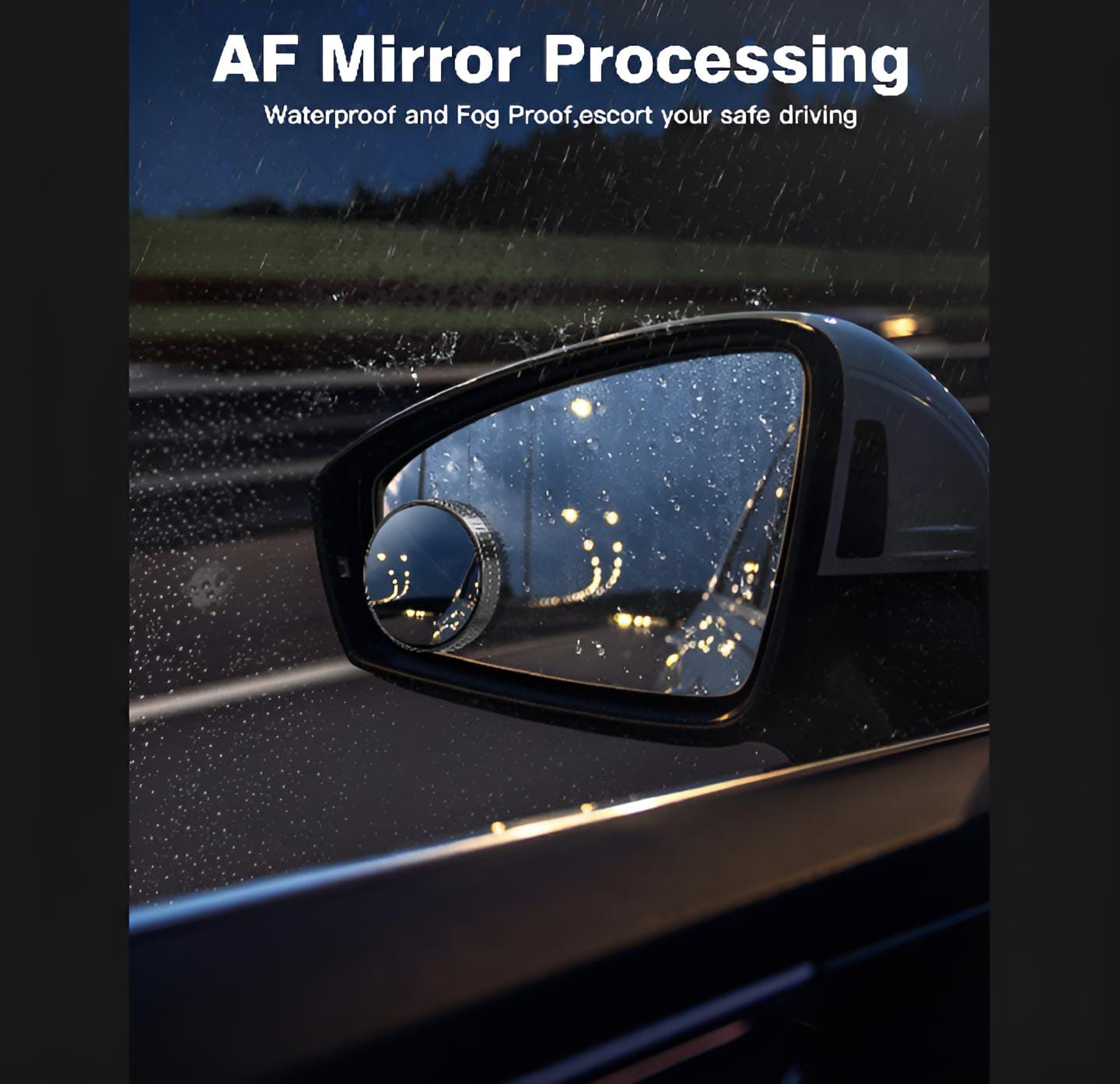 Wide Angle Blind Spot Mirror Installed on Car Side Mirror for Better Visibility