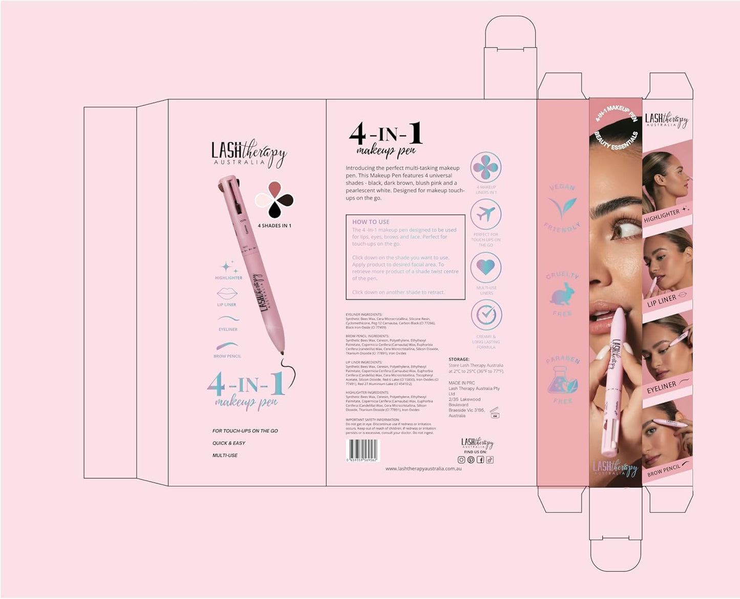 Makeup pen demonstrating smooth eyeliner application for different eye makeup looks.
