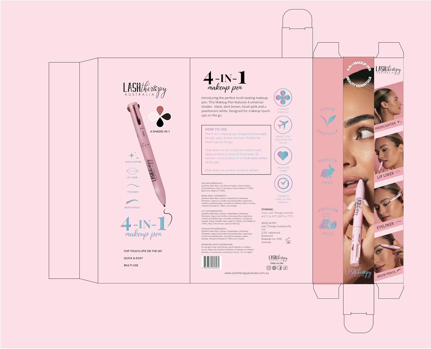 Makeup pen demonstrating smooth eyeliner application for different eye makeup looks.