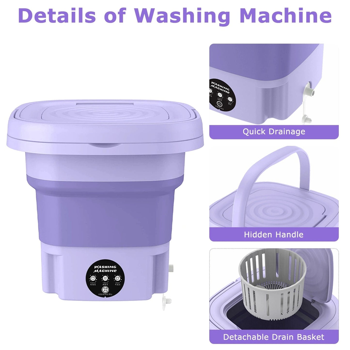 Compact Foldable Washing Machine