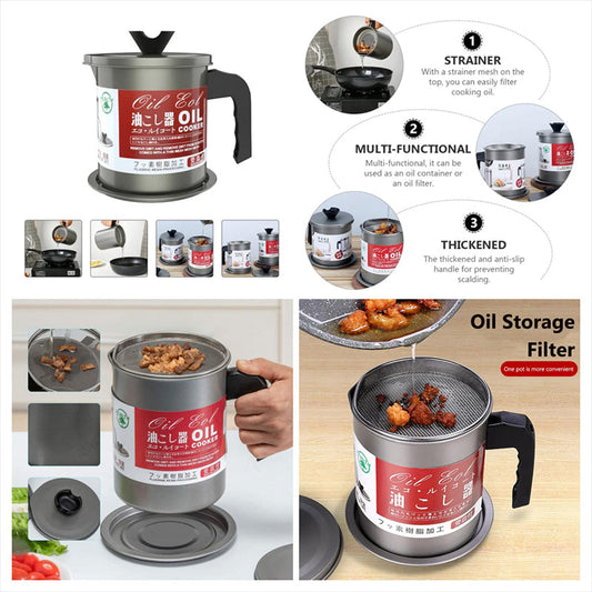 Cooking Oil Filter Container Made of Food Grade Stainless Steel