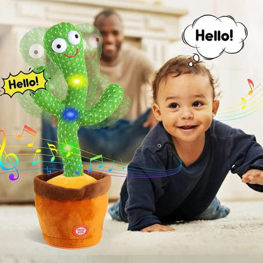 Dancing Talking Cactus Plush Toy with LED Lights