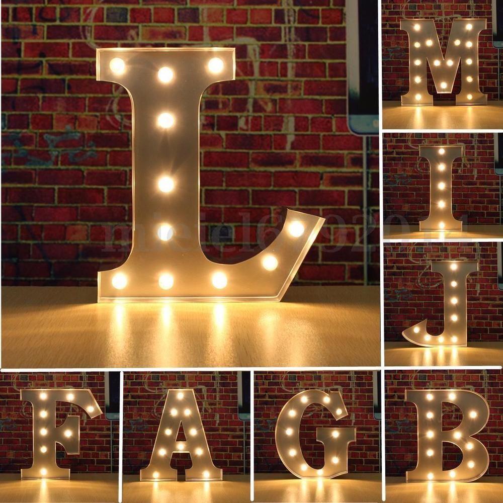Warm White LED Alphabet Letter Lamp