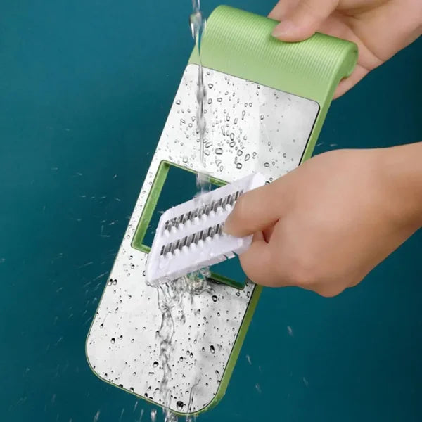 10-in-1 multifunctional vegetable cutter and grater with stainless steel blades for slicing grating shredding vegetables and fruits