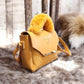 Luxury Quilted Handbag with Faux Fur Handle – Elegant Designer-Inspired Style