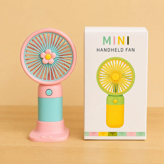Portable Mini Handheld Electric Fan USB Rechargeable Desktop Cooling Fan