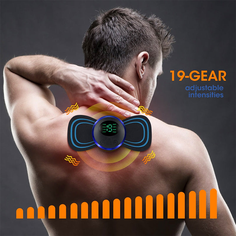 Portable USB Rechargeable EMS Neck Massager for Pain Relief