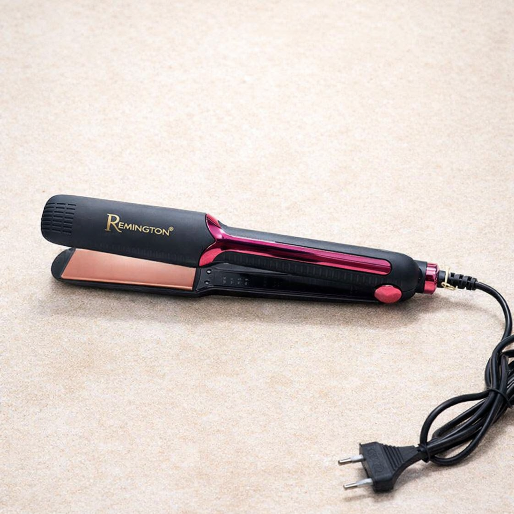 Professional ceramic hair straightener with adjustable temperature control
