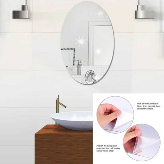 Self adhesive acrylic mirror wall sticker with easy peel and stick installation