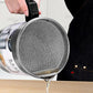 Stainless Steel Oil Filter Pot with Fine Mesh Strainer for Reusable Cooking Oil