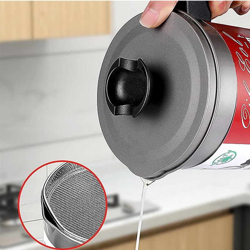 Stainless Steel Oil Storage Container with Dustproof Lid