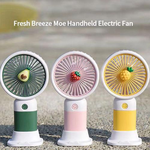 USB Rechargeable Mini Fan with Cute Fruit Design for Home Office and Travel