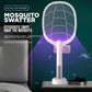 USB rechargeable mosquito killer racket with LED light.