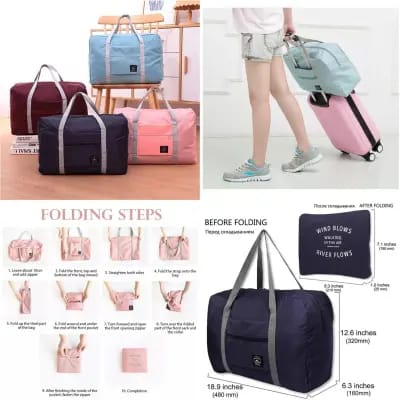 Waterproof Foldable Travel Duffel Bag Large Capacity