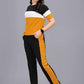 Women's Premium Yellow Printed Tracksuit 2 Pcs | Slim Fit Casual Sportswear Set