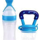 baby feeding set with soft silicone spoon and bottle