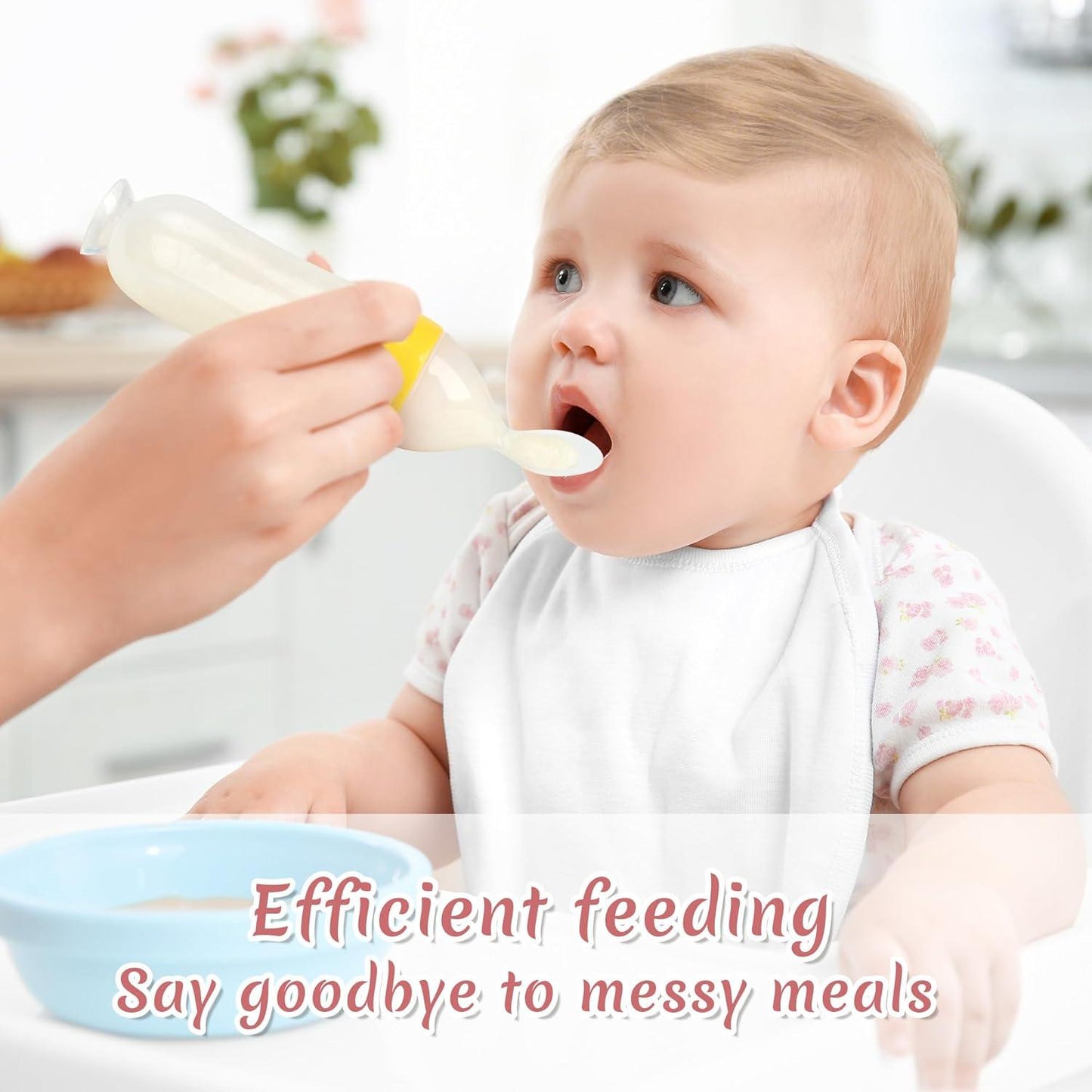 baby silicone feeding bottle and spoon set