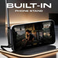 built-in flexible phone mount for convenient hands-free use