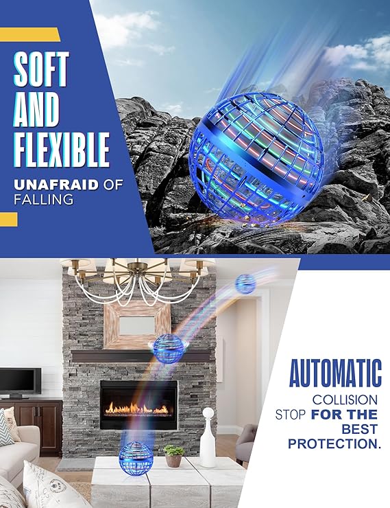 LED flying orb spinner toy for kids and adults