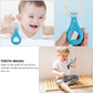 kids u-shaped silicone toothbrush for easy teeth cleaning