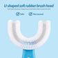 kids u-shaped silicone toothbrush brush head for teeth cleaning