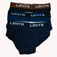 Front view of men's boxer briefs with elastic waistband
