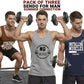 men's 3 piece summer tank top pack casual sleeveless shirts