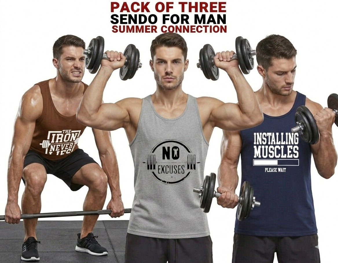 men's 3 piece summer tank top pack casual sleeveless shirts