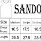 men's tank top size chart for summer sleeveless shirts