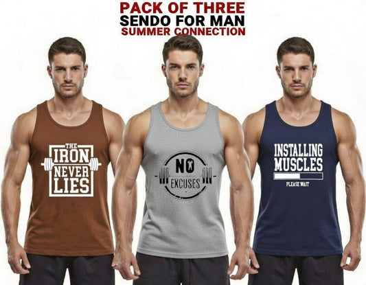 pack of 3 men's summer tank tops casual sleeveless shirts