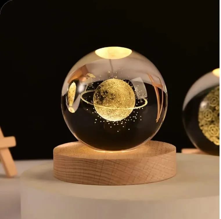 Planet Crystal Ball LED Lamp for Bedroom and Home Decor
