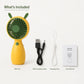 Portable USB rechargeable hand fan with charging cable random color
