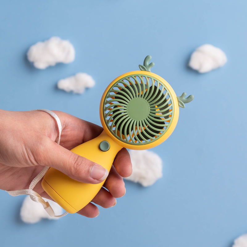 Portable mini USB rechargeable cooling fan random color