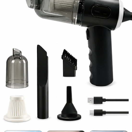 3 In 1 Portable Wireless Handheld Vacuum Cleaner – Cordless Car & Home Mini Vacuum