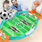 Mini tabletop football game with colorful soccer field, player controls and football balls for kids and family indoor play