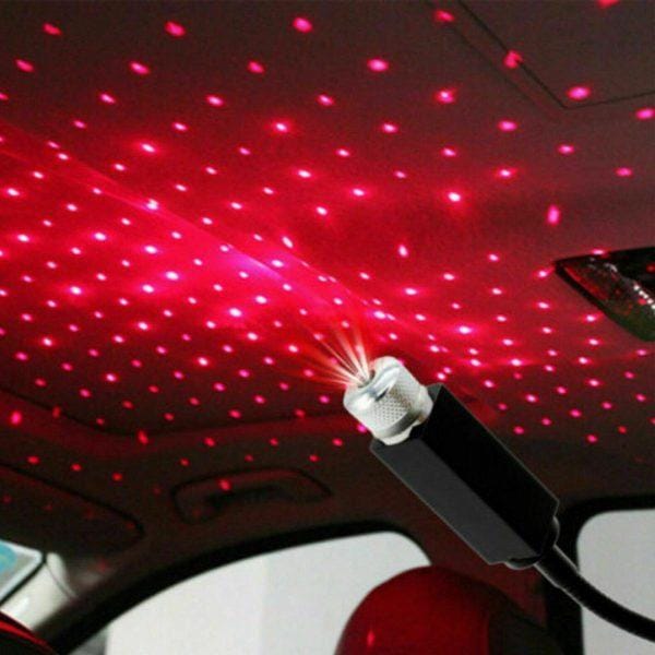 Red Star Car Interior Ambient USB Light