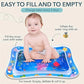 Baby water play mat with easy fill and empty design for tummy time sensory activity
