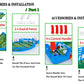 Double football tabletop board game features and playing instructions for kids