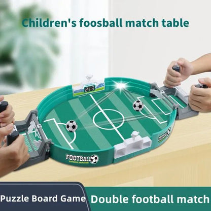 Double football tabletop game board for kids and family indoor play