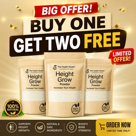 Height Grow powder three pack promotional product display