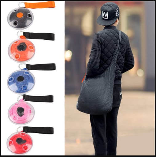 Foldable shopping tote bag available in random colors