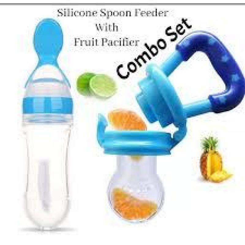 silicone baby feeding bottle and spoon combo set