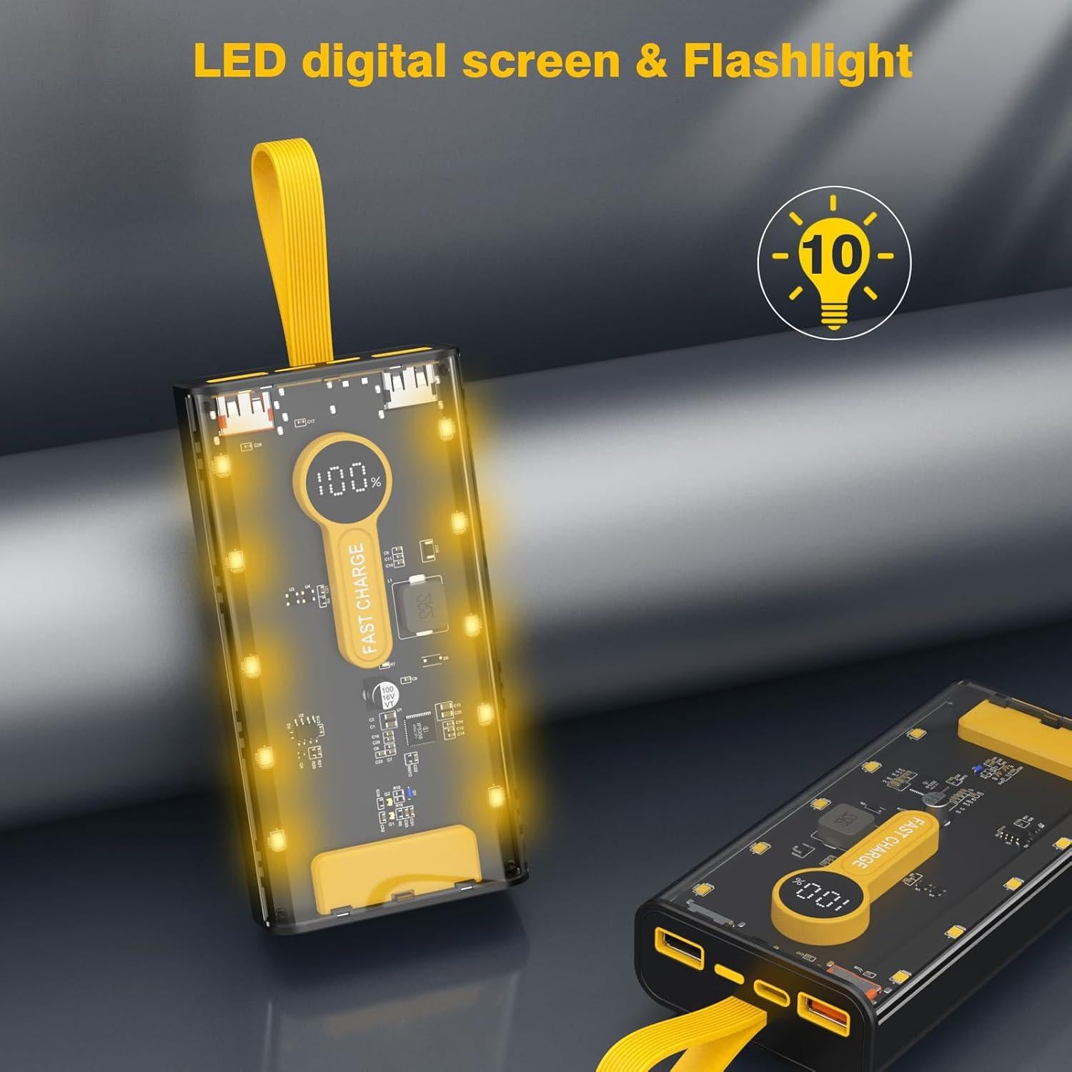 Transparent Design 22.5W Fast Charging Power Bank