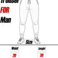 Unisex tracksuit trouser size chart