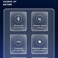 White wireless Bluetooth speaker button functions volume control light mode and music controls